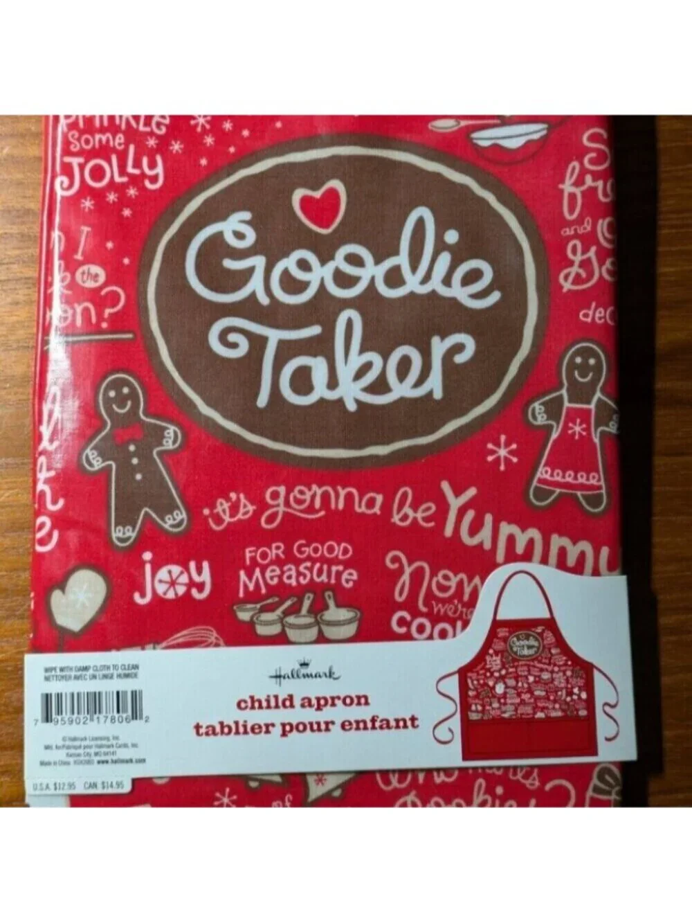 Hallmark Christmas Goodie Maker Taker Holiday Aprons Adult Child Baking Coated